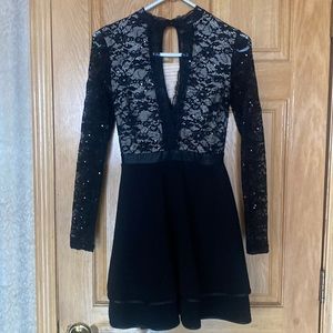 NWT Long sleeve fit and flare lace shirt dress XS